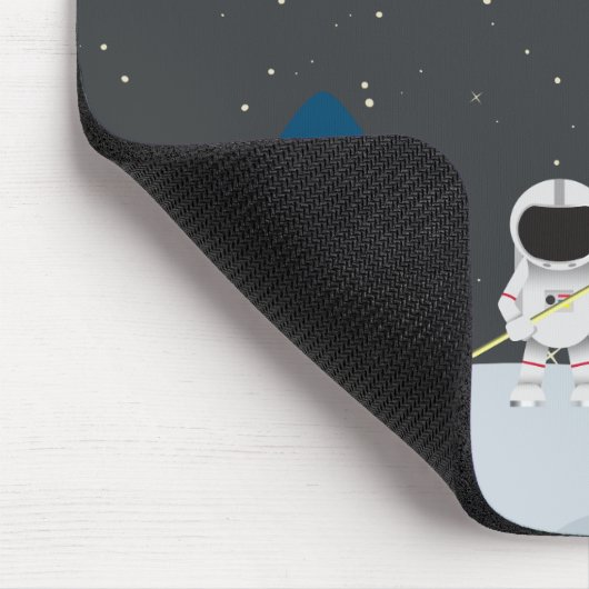 月上宇宙飛行士ファーストネーム宇宙 マウスパッド (コーナー)