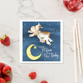 月上牛ジャンプ赤ちゃんシャワー スタンダードカクテルナプキン (インサイチュ)