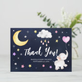 月上象のベビーシャワーサンキューカード サンキューカード (スタンド正面)