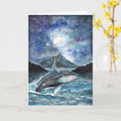 月下で踊る カード (黄色い花)