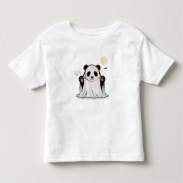 月下のかわいいおばけパンダ トドラーTシャツ