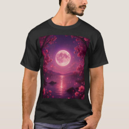 月下の桜の静寂 Tシャツ