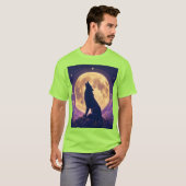 月下の狼。 Tシャツ (正面フル)