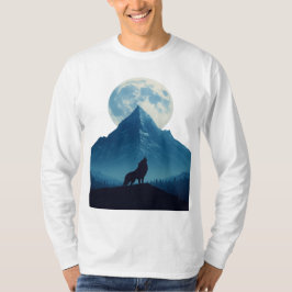 月下の神秘的なオオカミ - ユニセックスTシャツ Tシャツ