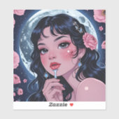 月下の美人 シール (シート)