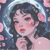 月下の美人 シール (正面)