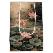 月下の蓮湖 (3) ミディアムペーパーバッグ (裏面)
