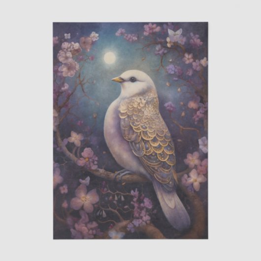 月下の鳥と花 薄葉紙 (正面)