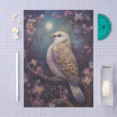 月下の鳥と花 薄葉紙 (クラフト)