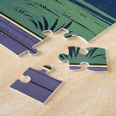 月下めい想の老婦人 ジグソーパズル (側面)