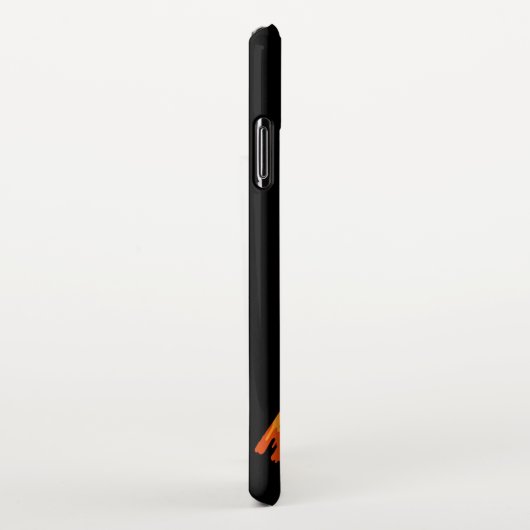 月不気味に対す飛んでいるぼちゃと魔女ほうき iPhoneケース (右側)