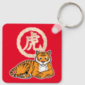 月中国のの新年タイガー〔占星術の〕十二宮図幸運 キーホルダー (裏面)