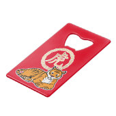 月中国のの新年タイガー〔占星術の〕十二宮図幸運 クレジットカード栓抜き (裏面アングル)