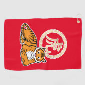 月中国のの新年タイガー〔占星術の〕十二宮図幸運 ゴルフタオル (横)