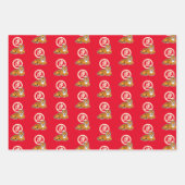 月中国のの新年タイガー〔占星術の〕十二宮図幸運 ラッピングペーパーシート (正面3)