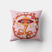 月中国の正月蛇デザイン1 クッション (裏面)