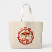 月中国の正月蛇デザイン1 ラージトートバッグ (裏面)