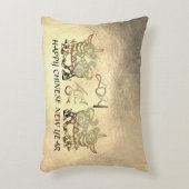 月中国の金属の雄牛2021年新年SqP アクセントクッション (正面(垂直))