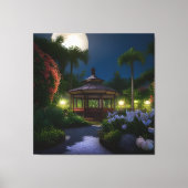 月亭の夜 キャンバスプリント (正面)