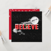 月信じ付きクリスマス・メッセージ カード (正面/裏面インサイチュ)