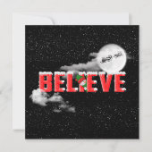 月信じ付きクリスマス・メッセージ カード (正面)