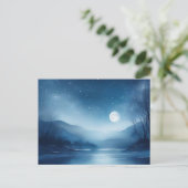 月光が夢のような夜景を照らす ポストカード (スタンド正面)