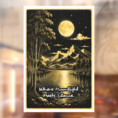 月光が沈黙と出会う静かな夜景 ウィンドウサイン (シート2)