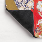 月光とさくらんぼの花 マウスパッド (コーナー)