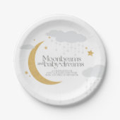 月光とベビー夢ベイビーシャワー ペーパープレート (正面)