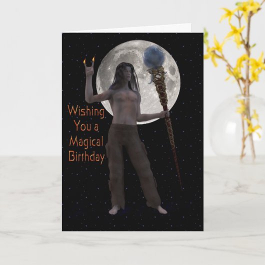 月光とマジック カード (黄色い花)