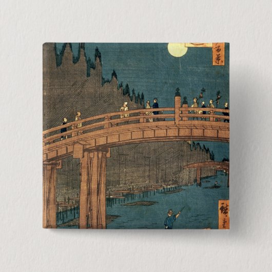 月光による京都橋 缶バッジ (正面)
