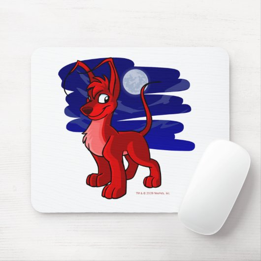 月光による誇りを持ったで赤いGelert マウスパッド (マウス)