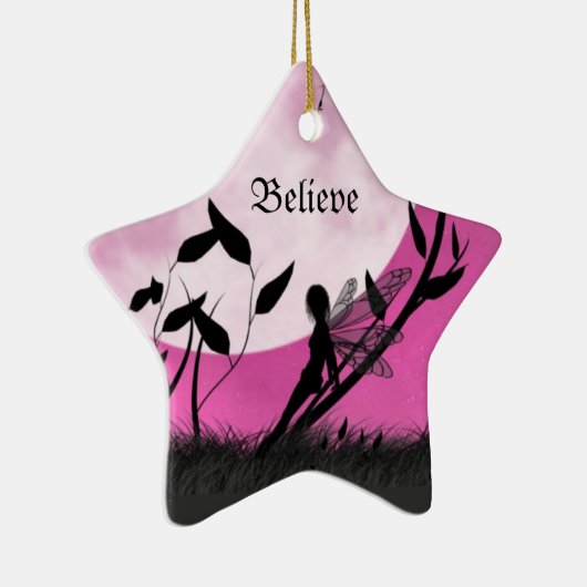 月光に妖精のオーナメントを信じて下さい セラミックオーナメント (右)