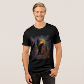 月光に浮かぶミスティックゴシックキャッスル トライブレンドＴシャツ (正面全面)