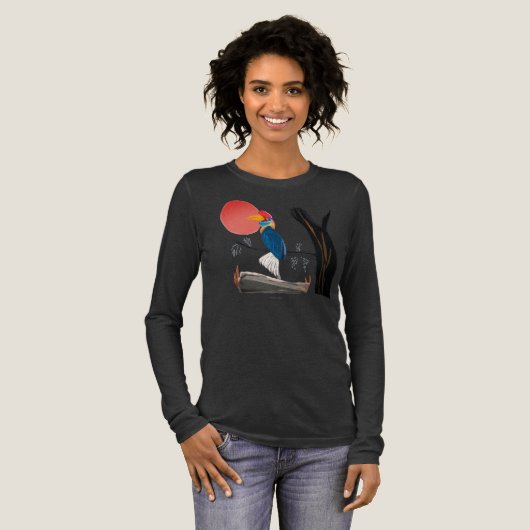 月光に照らされたサイチョウ Tシャツ (正面全体)