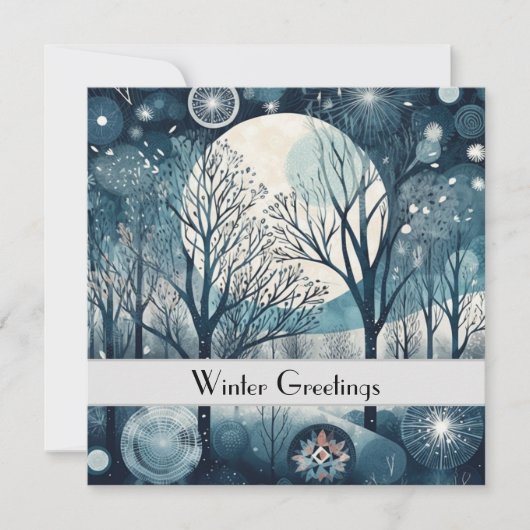 月光に照らされた北欧の森、カスタマイズ可能 (正面)