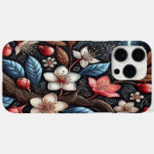 月光に照らされた桜の花のデザイン Case-Mate iPhoneケース (裏面 (横))
