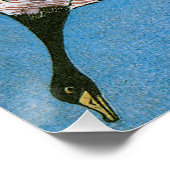 月光に誘われるように、野生の鴨が降りてくる、広重 ポスター (コーナー)