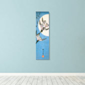 月光に誘われるように、野生の鴨が、飛び下りてくる、広重 です。 キャンバスプリント (インサイチュ (ウッドフロア))