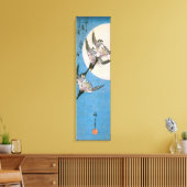 月光に誘われるように、野生の鴨が、飛び下りてくる、広重 です。 キャンバスプリント (インサイチュ (リビング))