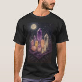 月光に輝く魔法のクリスタル Tシャツ (正面)