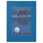 月光のくま-アンカレッジ、アラスカ クリップボード (裏面)