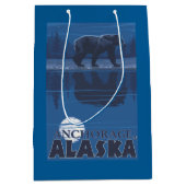 月光のくま-アンカレッジ、アラスカ ミディアムペーパーバッグ (正面)