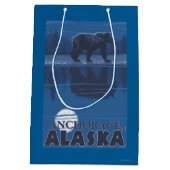 月光のくま-アンカレッジ、アラスカ ミディアムペーパーバッグ (裏面)