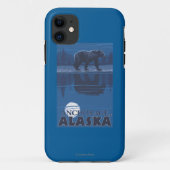 月光のくま-アンカレッジ、アラスカ Case-Mate iPhoneケース (裏面)