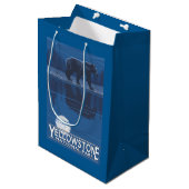 月光のくま-イエローストーン国立公園 ミディアムペーパーバッグ (正面アングル)