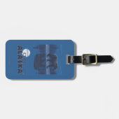 月光のくま-カレー、アラスカ ラゲッジタグ (正面横)