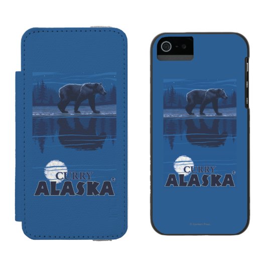 月光のくま-カレー、アラスカ INCIPIO iPhoneウォレットケース (並び)