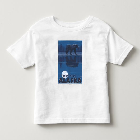 月光のくま-ドーソン、アラスカ トドラーTシャツ (正面)