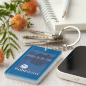 月光のくま-レーニア山、ワシントン州 キーホルダー (正面右)